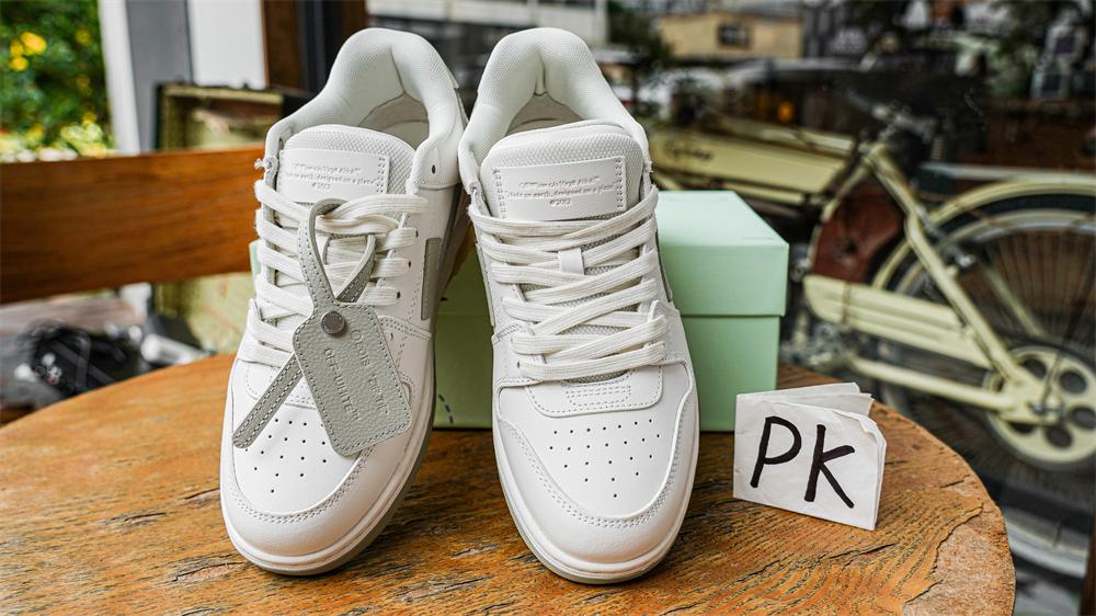 PK GOD OFF-WHITE Out Of Office Low Nude White RETAIL MATERIALS READY TO SHIP